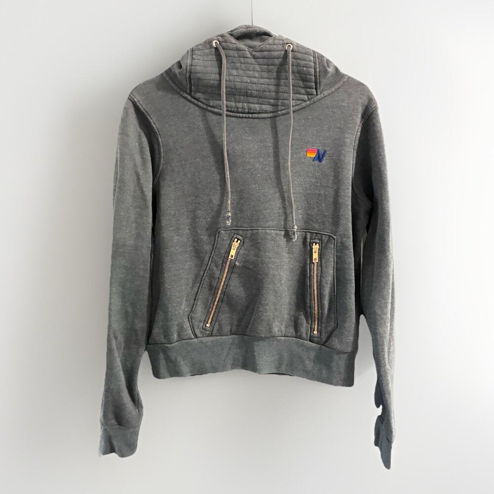 Aviator Nation - NINJA PULLOVER HOODIE - CHARCOAL - XS